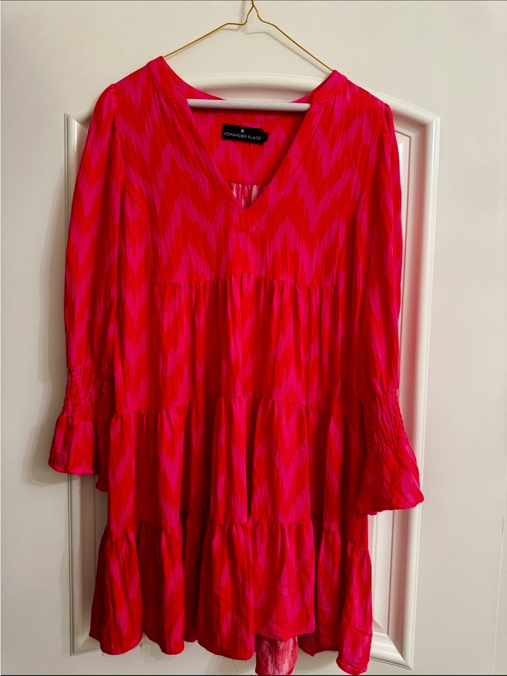 Pomander Place Hot Pink Kenzo Ikat Dress